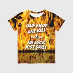 Детская футболка 3D Counter Strike - motto flame