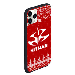 Чехол для iPhone 11 Pro Max матовый Новогодний Hitman с оленями - фото 2