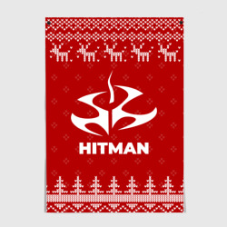 Постер Новогодний Hitman с оленями