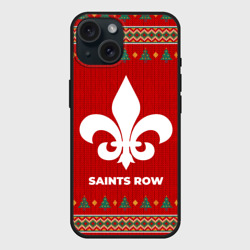 Чехол силиконовый для Apple iPhone 15 матовый Saints Row new year