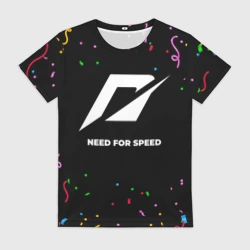 Женская футболка 3D Need for Speed конфети