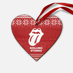 Деревянная игрушка Сердце Новогодний Rolling Stones