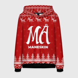 Мужская толстовка 3D Новогодний Maneskin с оленями