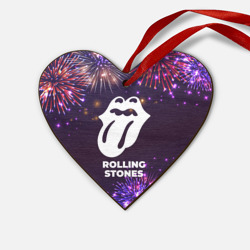 Деревянная игрушка Сердце Праздничный Rolling Stones