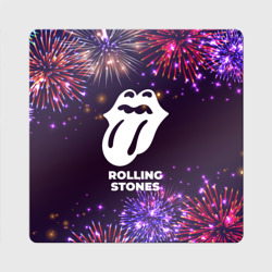 Магнит виниловый Квадрат Праздничный Rolling Stones