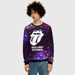 Мужской свитшот 3D Праздничный Rolling Stones - фото 2