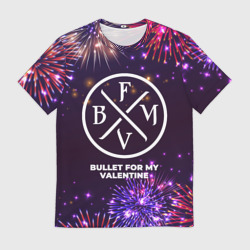 Мужская футболка 3D Праздничный Bullet For My Valentine