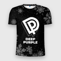 Мужская футболка 3D Slim Снежный Deep Purple