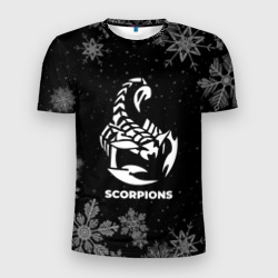 Мужская футболка 3D Slim Снежный Scorpions