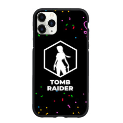 Чехол для iPhone 11 Pro Max матовый Tomb Raider конфети