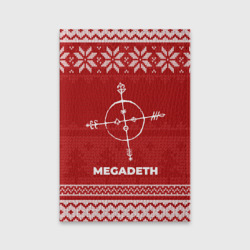 Обложка для паспорта матовая кожа Новогодний Megadeth