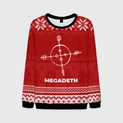 Мужской свитшот 3D Новогодний Megadeth