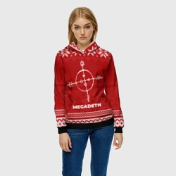 Женская толстовка 3D Новогодний Megadeth - фото 2