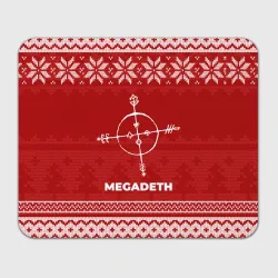 Прямоугольный коврик для мышки Новогодний Megadeth