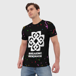 Мужская футболка 3D Breaking Benjamin конфети - фото 2