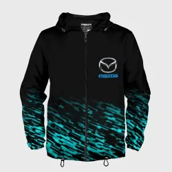 Мужская ветровка 3D Mazda голубые краски