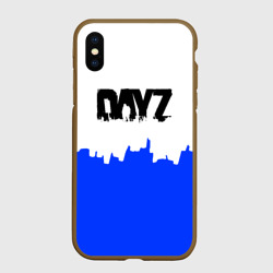 Чехол для iPhone XS Max матовый Dayz сине белая геомтерия