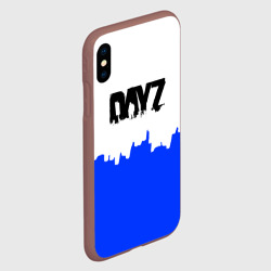 Чехол для iPhone XS Max матовый Dayz сине белая геомтерия - фото 2