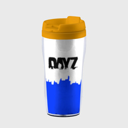 Термокружка-непроливайка Dayz сине белая геомтерия