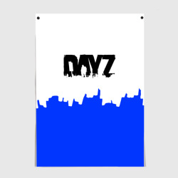 Постер Dayz сине белая геомтерия