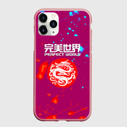 Чехол для iPhone 11 Pro Max матовый Perfectworld неон краски