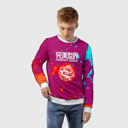 Детский свитшот 3D Perfectworld неон краски - фото 2
