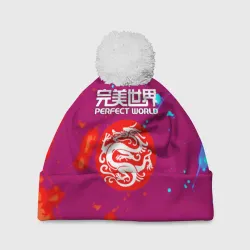 Шапка 3D c помпоном Perfectworld неон краски