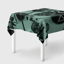Скатерть 3D Игра в кальмара маска ведущего и стражников