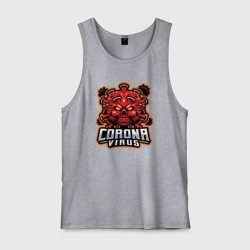 Мужская майка хлопок Страшный коронавирус