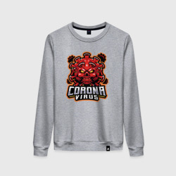 Женский свитшот хлопок Страшный коронавирус