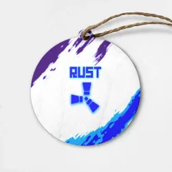 Деревянная игрушка круг Rust неоновые краски