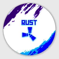 Круглый коврик для мышки Rust неоновые краски