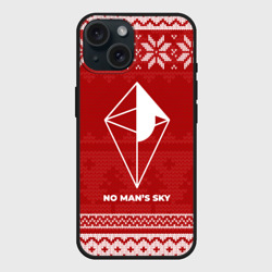 Чехол силиконовый для Apple iPhone 15 матовый Новогодний No Man's Sky