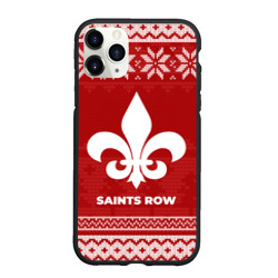 Чехол для iPhone 11 Pro Max матовый Новогодний Saints Row