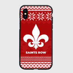 Чехол для iPhone XS Max матовый Новогодний Saints Row