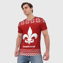 Мужская футболка 3D Новогодний Saints Row - фото 2