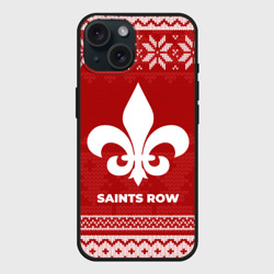 Чехол силиконовый для Apple iPhone 15 матовый Новогодний Saints Row
