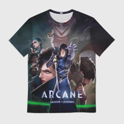 Мужская футболка 3D Варвик и герои из Аркейн