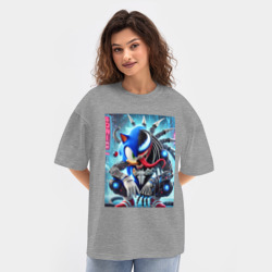 Женская футболка Oversize хлопок texturе Sonic-Venom - ai art fantasy - фото 2