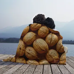 Плед 3D Грецкие орехи в скорлупе - фото 2