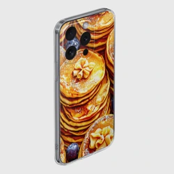 Чехол для iPhone 15 Pro силиконовый с защитой камеры Блинчики - фото 2