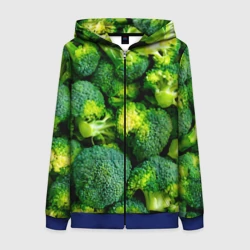 Женская толстовка 3D на молнии Брокколи
