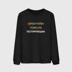 Мужской свитшот хлопок Душнила, токсик, тестировщик