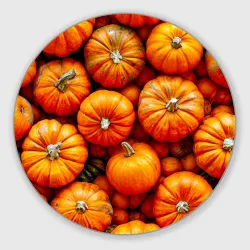 Круглый коврик для мышки Куча тыкв