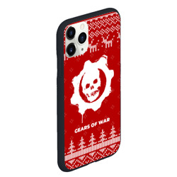 Чехол для iPhone 11 Pro Max матовый Новогодний Gears of War с оленями - фото 2