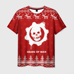 Мужская футболка 3D Новогодний Gears of War с оленями