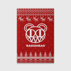 Обложка для паспорта матовая кожа Новогодний Radiohead с оленями