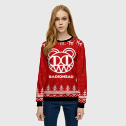 Женский свитшот 3D Новогодний Radiohead с оленями - фото 2