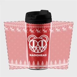 Термокружка-непроливайка Новогодний Radiohead с оленями - фото 2