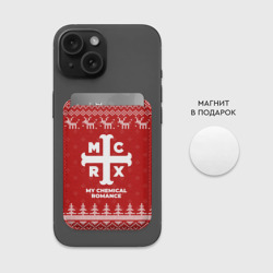 Картхолдер Magsafe магнитный Новогодний My Chemical Romance с оленями - фото 2
